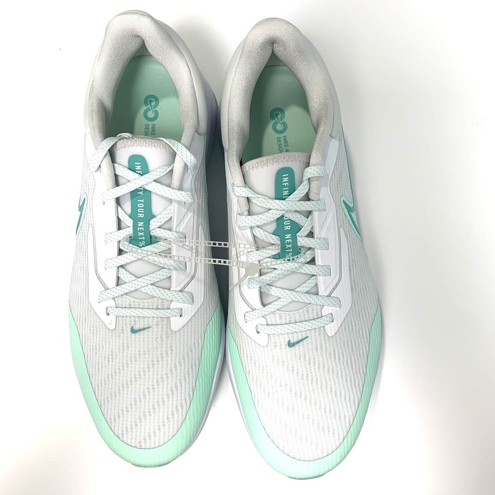 Nike Air Zoom Infinity Tour Next% White Mint Foam Golf Shoe DC5221-143 Size 8 - Picture 2 of 6
